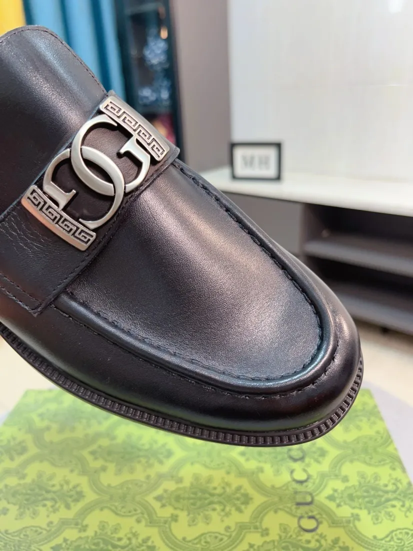 Men's shoes 💰500🌹🌹[GUCCI Gucci] A new style of formal men's leather shoes is coming ~ The original quality upper is made of Italian cowhide➕The leather is soft and delicate, comfortable and soft. The top layer of genuine leather, rubber wear-resistant outsole, the shoe shape is dignified and domineering, and the luxury charm is not concealed! The natural and free nouveau riche leads the trend. Code number: 38-44